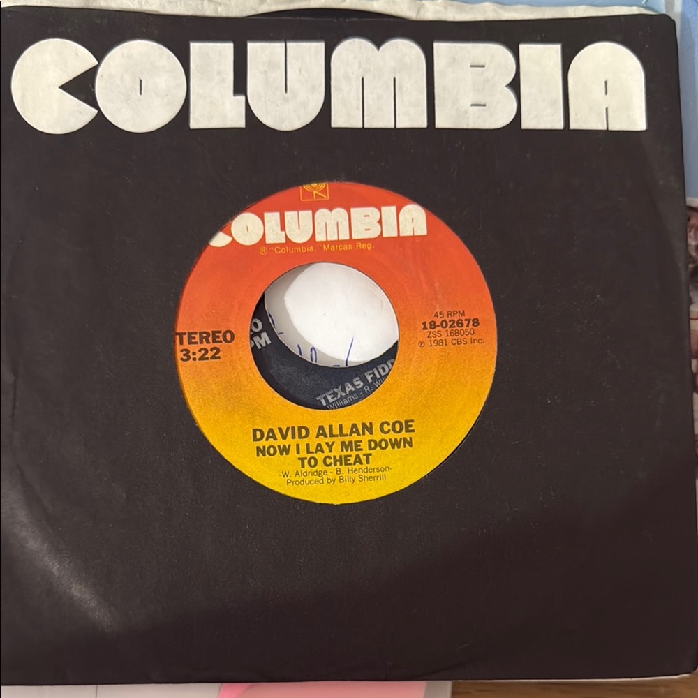 David Allen Coe Columbia Vinyl Record